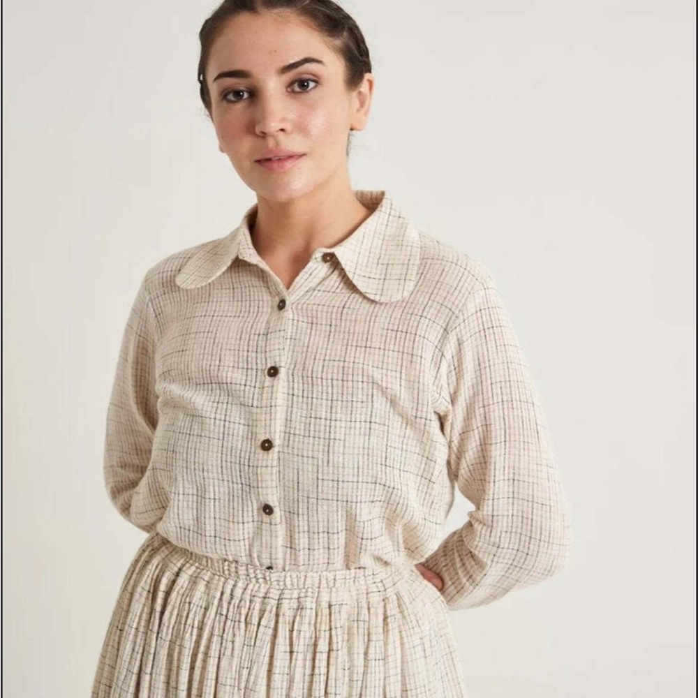 Crow / World of Crow Plaid Checkered Shirt — Size XL — Handmade in India